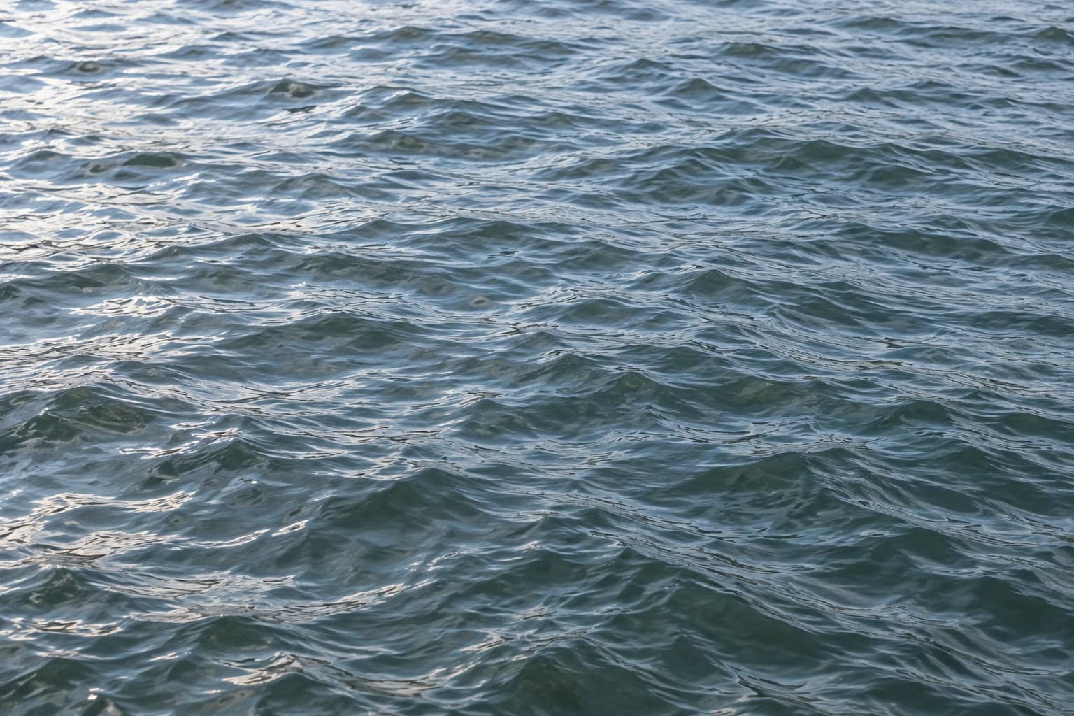Small ripples on blue-grey coastal water